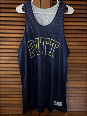 Pittsburgh Pitt Panthers Basketball Russell Athletic Jersey Tank Top Mens L